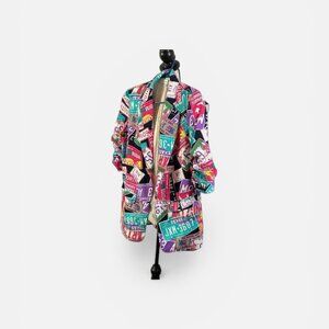 OVI Colorful License Plate Print Blazer – Size Small